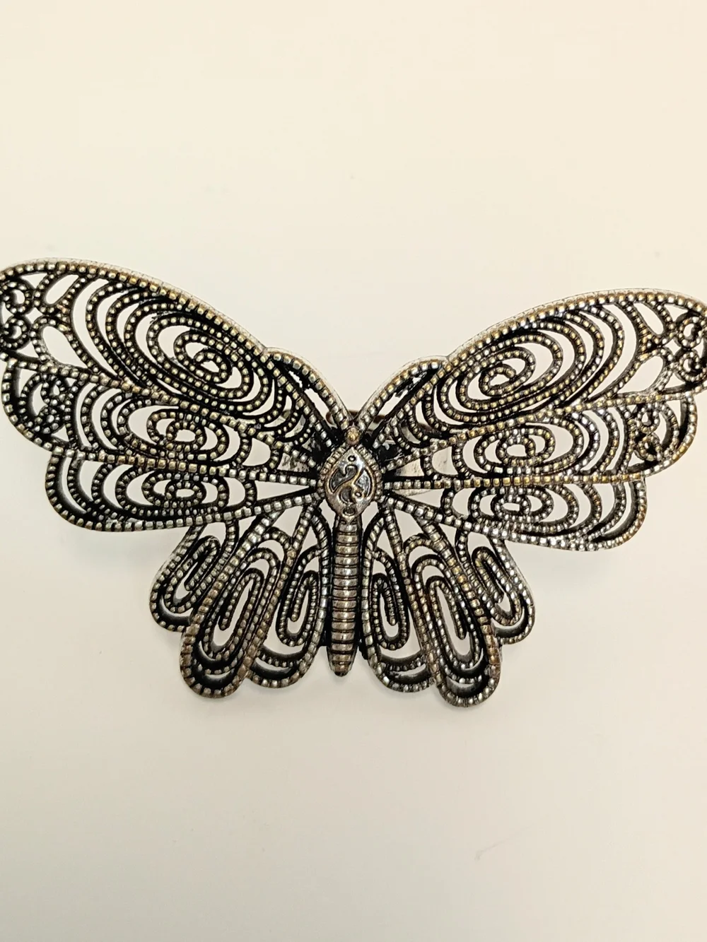 Filigree Butterfly Ring  in Antique Silver-Tone